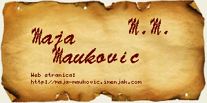 Maja Mauković vizit kartica